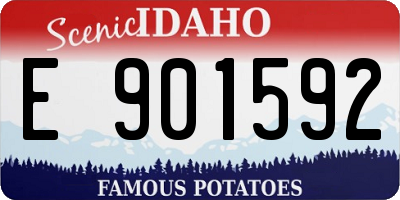 ID license plate E901592