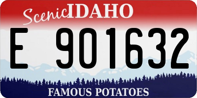 ID license plate E901632