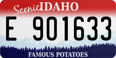 ID license plate E901633