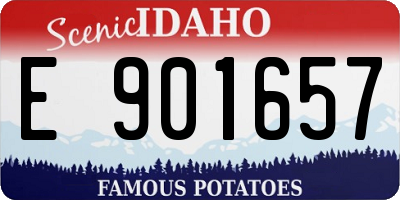 ID license plate E901657