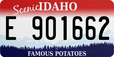 ID license plate E901662