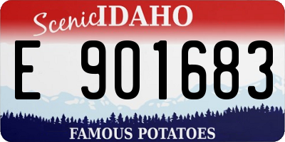 ID license plate E901683