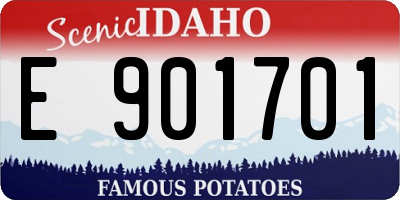 ID license plate E901701