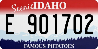 ID license plate E901702