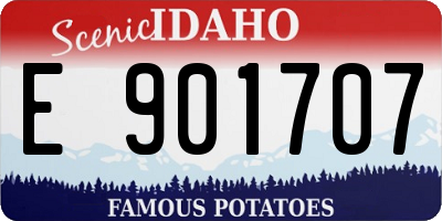 ID license plate E901707