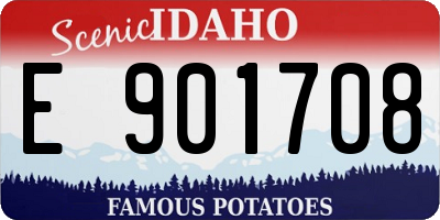 ID license plate E901708