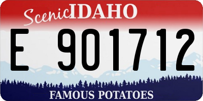 ID license plate E901712