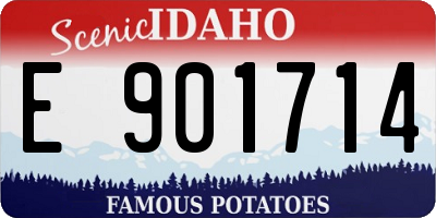 ID license plate E901714