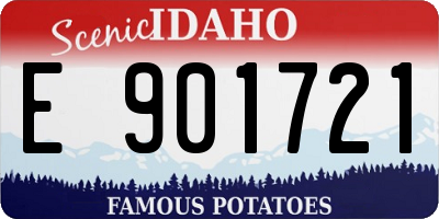 ID license plate E901721