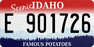 ID license plate E901726