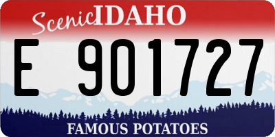ID license plate E901727