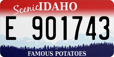 ID license plate E901743