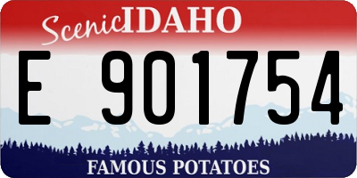 ID license plate E901754