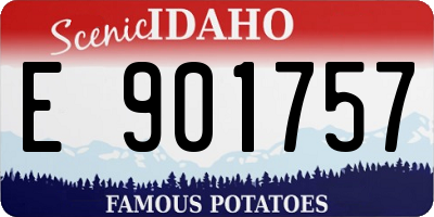 ID license plate E901757