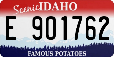 ID license plate E901762