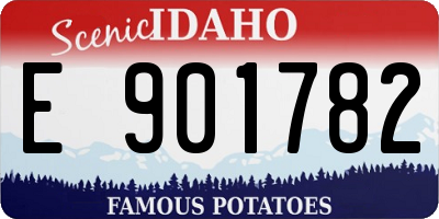 ID license plate E901782
