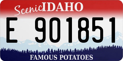 ID license plate E901851