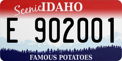 ID license plate E902001