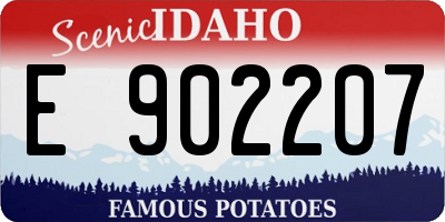 ID license plate E902207