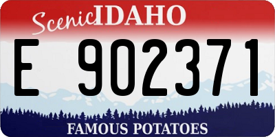 ID license plate E902371