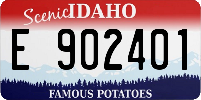 ID license plate E902401
