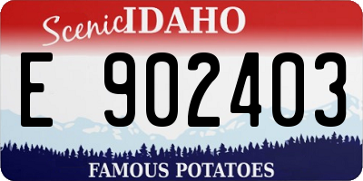 ID license plate E902403