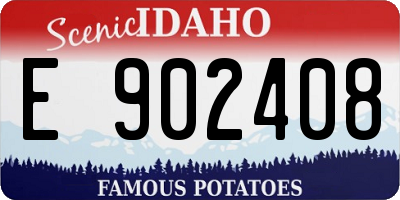 ID license plate E902408
