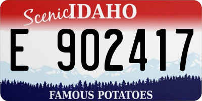 ID license plate E902417
