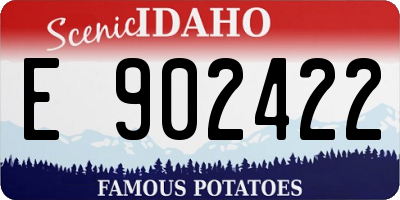 ID license plate E902422