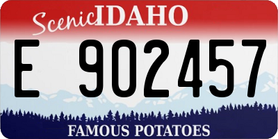 ID license plate E902457