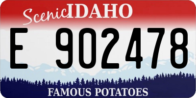 ID license plate E902478