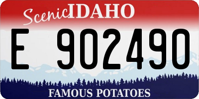 ID license plate E902490