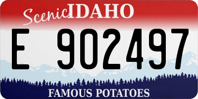 ID license plate E902497