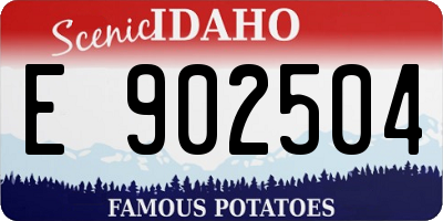ID license plate E902504