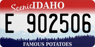 ID license plate E902506
