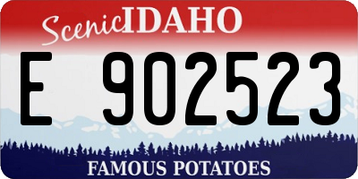 ID license plate E902523