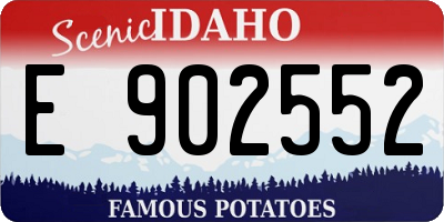 ID license plate E902552