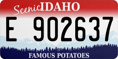 ID license plate E902637