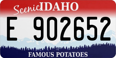 ID license plate E902652