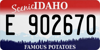 ID license plate E902670