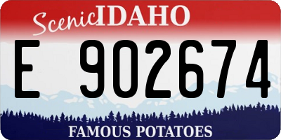 ID license plate E902674