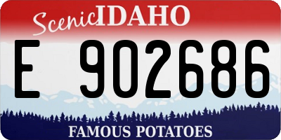 ID license plate E902686