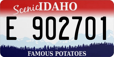 ID license plate E902701