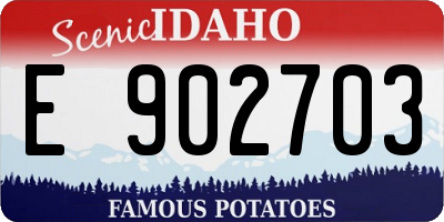 ID license plate E902703