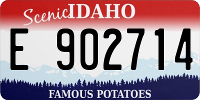 ID license plate E902714