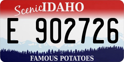 ID license plate E902726