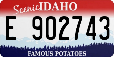 ID license plate E902743