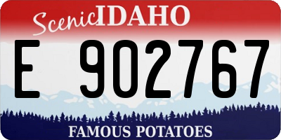 ID license plate E902767