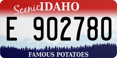 ID license plate E902780