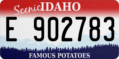 ID license plate E902783